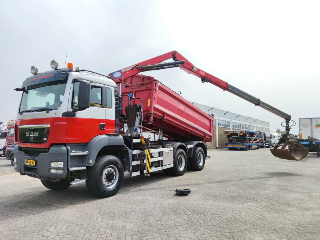 MAN TGS 26.400 6x6 4 Daycab Euro4 - HMF1643Z2 - Hyva 2-Sided Tipper 5.4m. - REBUILT ENGINE - TOP! (V584) | Trucks | Kipper