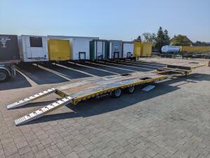 Jumbo T0120 DUE Semi Low Loader - 2-Axles BPW - Extendable - Wheel arches - Winch 2500KG - 80CM