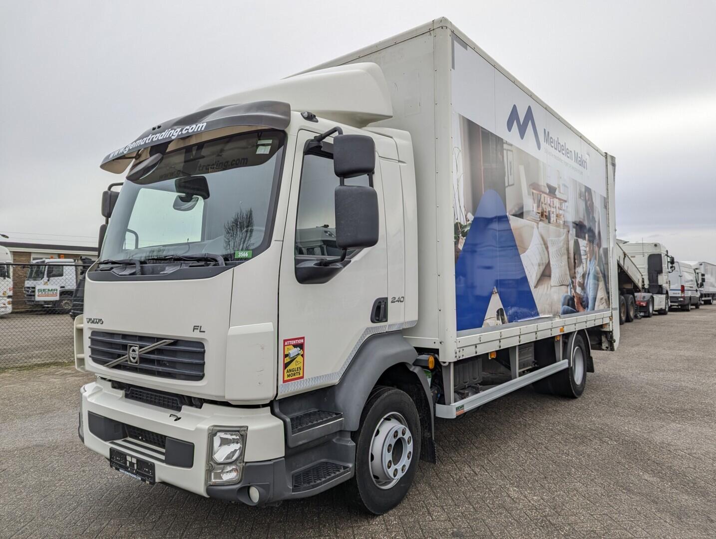 Volvo FL240 4x2 Daycab Euro5 6Cil 12T - Closed box 5.9m - Portal lift - Hydr. support legs - 06/2025APK | Trucks | Gesloten bak