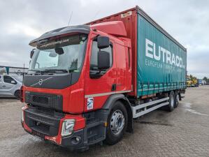 Volvo FE 280 6x2 Sleeping cab Euro6 - BDF / CurtainSider box 7.5M + Tail lift 1500KG - Stanchions/Stalls