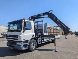 DAF CF75.250 4x2 Daycab Euro3 - Open loading bed 6.14m + Hiab XS144-E3+3H - RadioGrafisch - 315.000km - TOP!