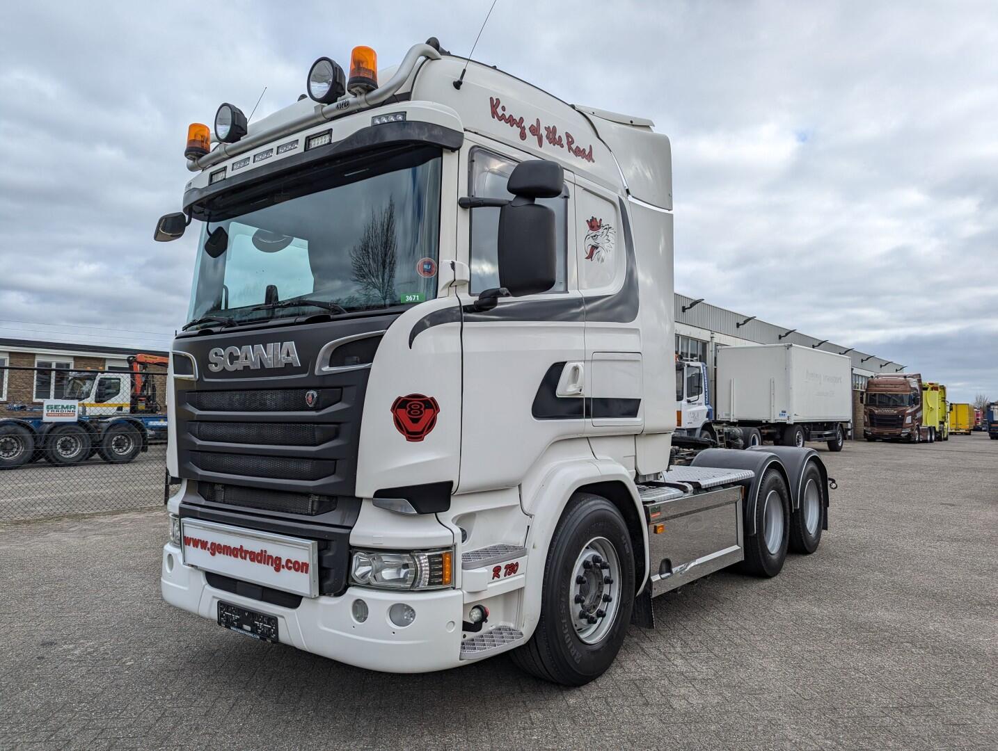 Scania R730 6x4 Highline Euro6 - V8 - Retarder - Stainless steel box - Sliding fifth wheel | Tractors | Standaard trekker