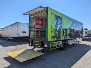 Netam-Fruehauf ONCRK 20 110 1-Axle SAF - CITY - Closed box 10.45m - Cable controlled - Tail lift 1500kg