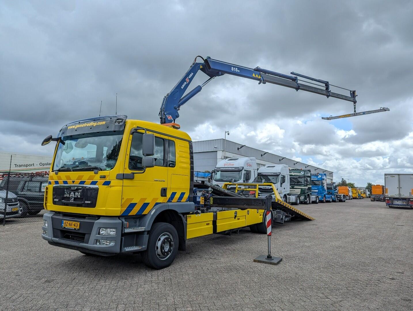 MAN TGM 15.250 4X2 BL EEV Double Cabin 6 Persons - Amco Veba 8153S - Falkom FAS5000 + FAL2000 + Double Winch 3600KG - Remote Control - 10/2025APK | Trucks | Bergingswagen