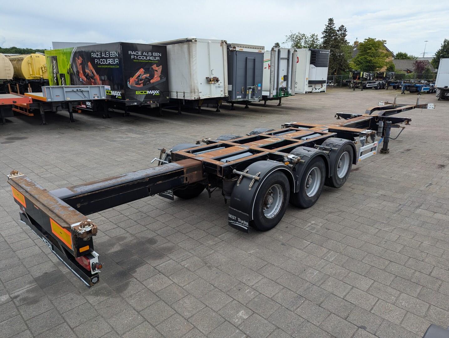 Pacton T3-010 3-Assen SAF - MULTI - Trommelremmen - LiftAs - 3x Uitschuifbaar | Trailers | Containertransport