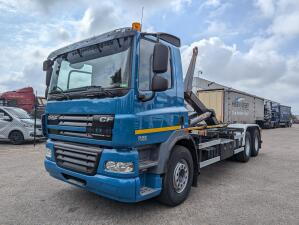 DAF CF 85.410 6x2 Daycab Euro5 - Hook arm system 20T - AJK HS20-6430 - Trailer jaw - Lift axle