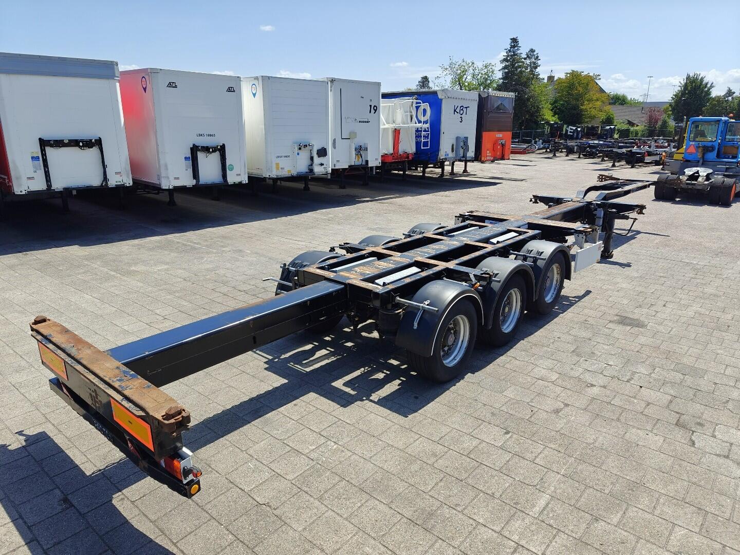 Pacton T3-010 3-Assen SAF - MULTI - Trommelremmen - LiftAs - 3x Uitschuifbaar | Trailers | Containertransport