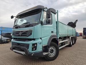 Volvo FMX 410 8x4/4 Dagcab Euro5 - Open Laadbak 6.8m + Hiab 244 E-6 Hipro - 258.000km - Naafreductie - 05/2026 APK