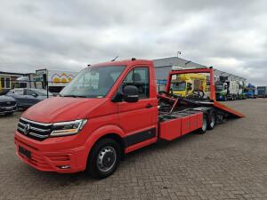 Volkswagen CRAFTER 6x2 3Zitplaatsen Euro6 - Thoma Plateau 4000kg +  Lepel + Dubbele Lier 3.6T  - Standkachel - Navi