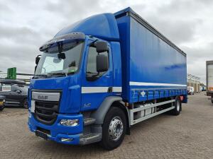 DAF FA LF280 4x2 Dagcab Euro6 - 6CIL - SchuifzeilenBak 7.5m + Laadklep 2500kg - HH Vloer