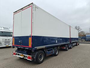 Tracon Trailers TB1218 LZV Combi - MEGA - GeslotenOpbouw 8.2 + 8.2  - StuurAssen - HH Vloer - LZV dolly - LuchtbediendeSchuifbak
