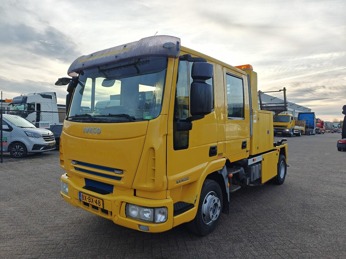 Iveco ML100E22D/P 4x2 Euro5 Dubbele cab 7 pers. - Falkom Wrecker-2000 + Lier 3600kg - Afstandsbediening - 08/2026 APK | Vrachtwagens | Bergingswagen