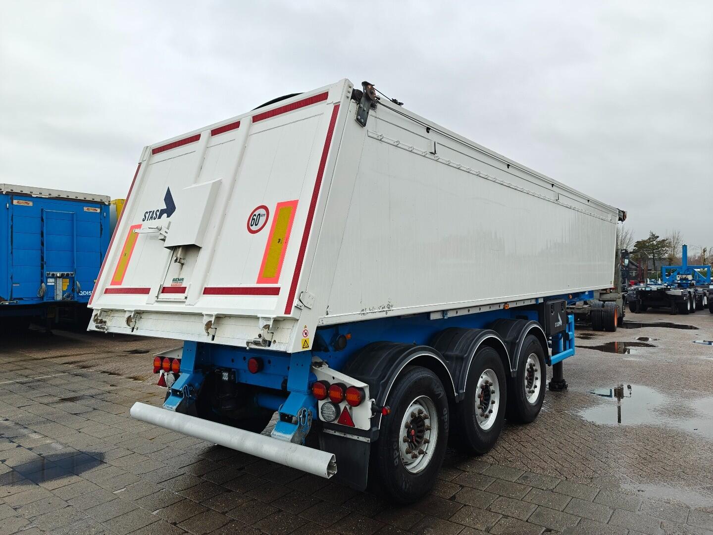 Stas S300CX AluminiumKipper 30m³ - ALU chassis - TeflonVloerPlaat - Schijfremmen - Alcoa | Trailers | Kipper