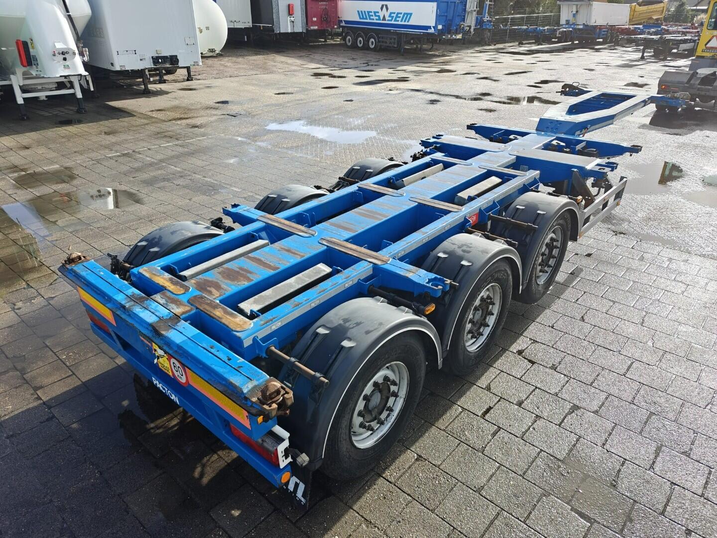 Pacton TXC343 3-Assen Valx - MULTI - Schijfremmen - LiftAs - 3x Uitschuifbaar - 06/2026 APK | Trailers | Containertransport