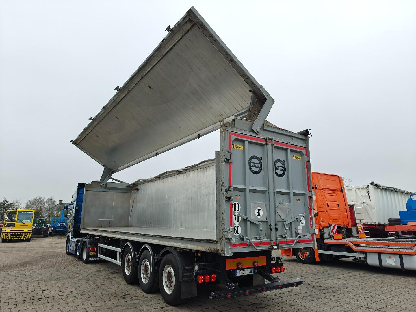 Trouillet Socari 3-Assen SAF - Kipper 64m³ - ZijLader - Graanluiken - Alcoa - LiftAs - ALU/ALU - TOP!! | Trailers | Kipper