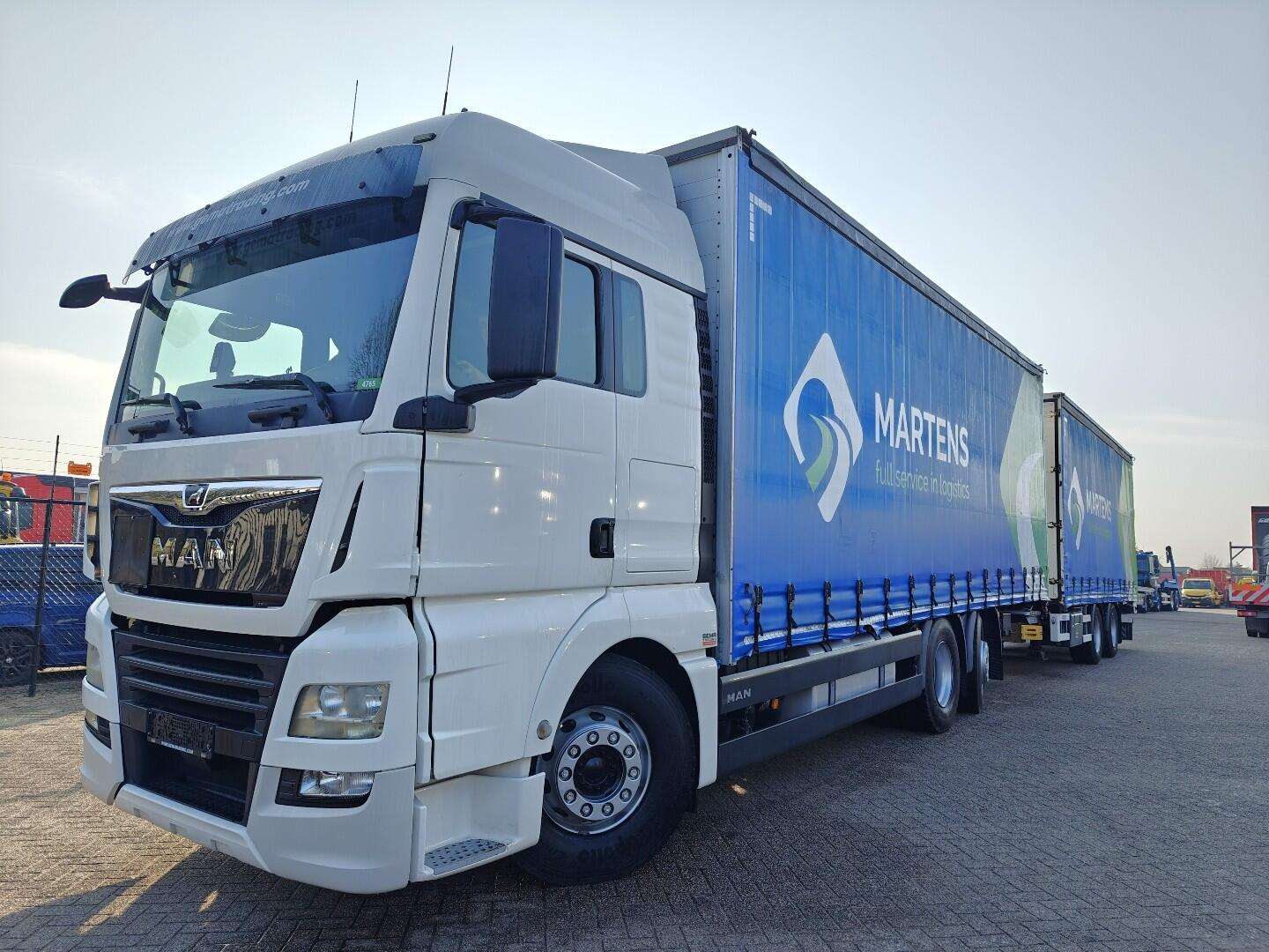 MAN TGX 26.460 6x2/4 XLX Euro6 - SchuifzeilenCombi + Renders 2-Assige Aanhangwagen - Vollucht - Dubbele Tanks | Vrachtwagens | Volumetransport