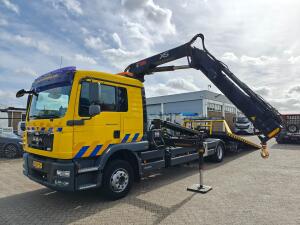 MAN TGM 15.250 4x2 DagCab(6pl.) Euro5 - HIAB 122 E-3 DUO + Evenaar + Falkom FAS3000 + Dubbele Lier 3600KG + Brill 1600KG