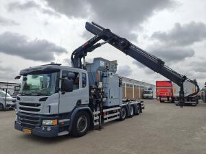 Scania P320 8x2/6 DagCabine Euro6A - HIAB XS211W-3 + Afstandbediening - Translift 16T - 209.671KM