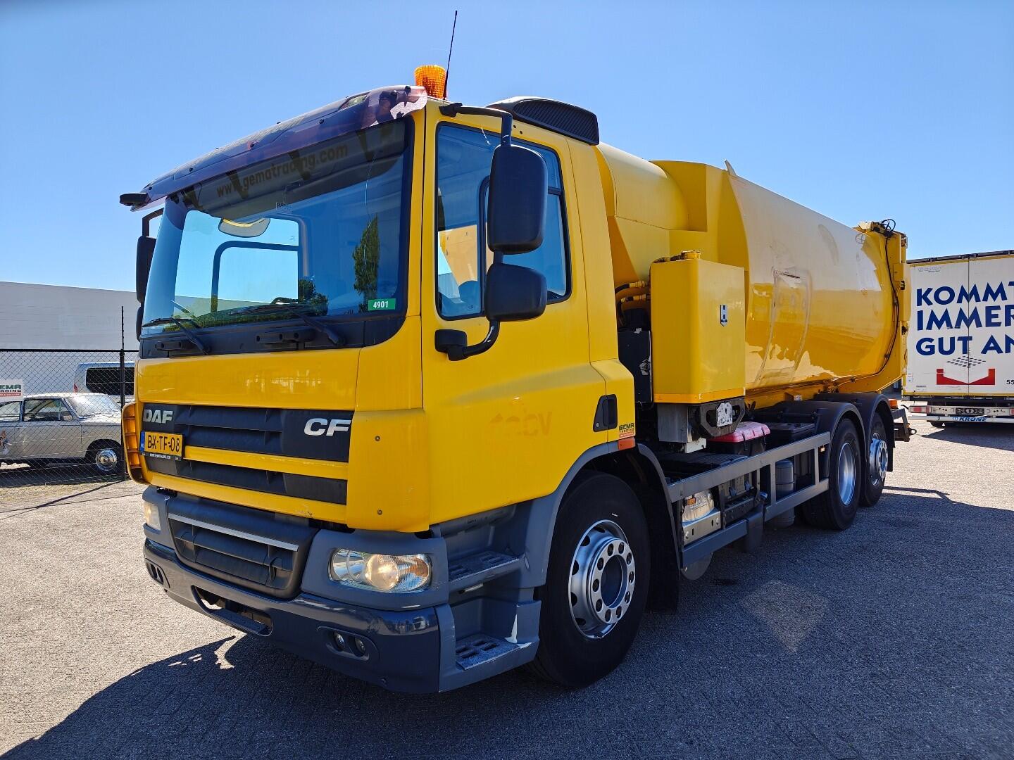 DAF FAN CF75 6x2 Dagcabine Euro5 EEV - Haller ZijLader  VuilnisWagen 22m3 - MacDonald RotaGrab | Vrachtwagens | Vuilniswagen