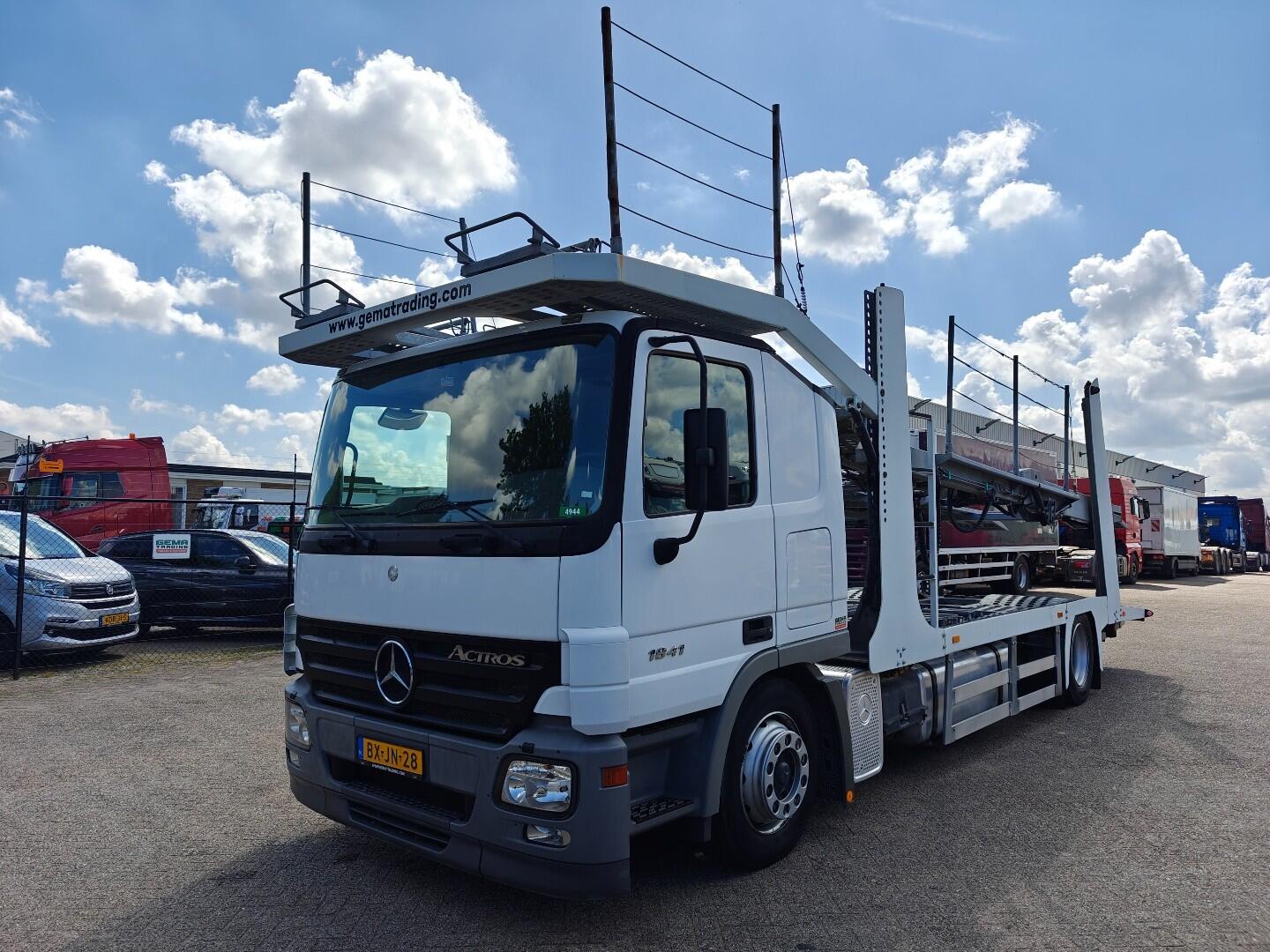 Mercedes-Benz ACTROS 1841 LL CAR 4x2 LowRoof Euro3 - GroenwoldAG 5 AutoTransporter + Lier 3600KG - Ramps - Origineel 274.450 KM - 04/2027 APK | Vrachtwagens | Autotransporter