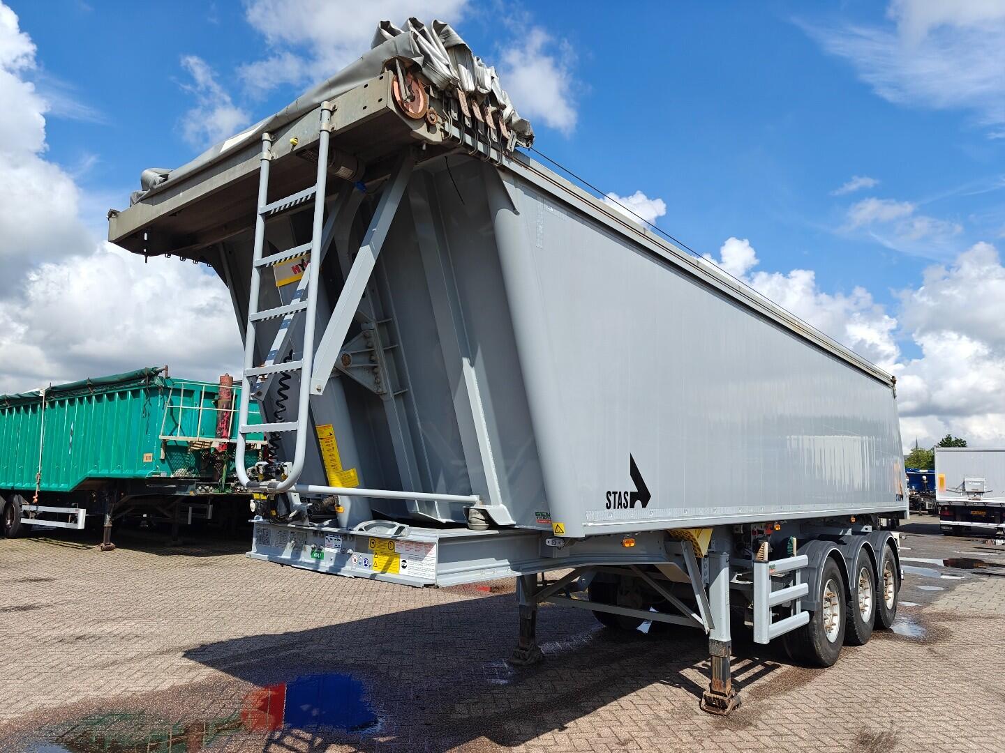 Stas S300CX 35m3 AluBox Tipper - AluChassis - SchijfRemmen - LiftAs - Cramaro Elektrisch Zeil | Trailers | Kipper