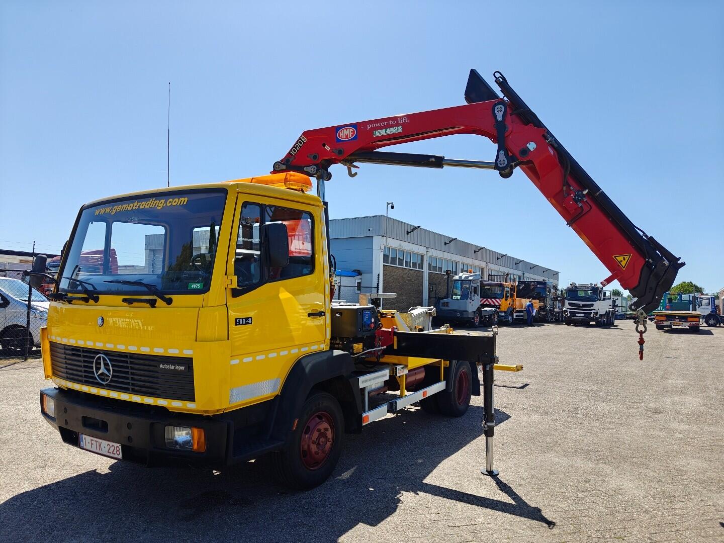 Mercedes-Benz 914 4x2 ECOLINER - BergingsWagen - Opbouw S.J. (2013) Bril 3T + Lier 4500KG + HMF1020 K3 + UNUSED! - Full Steel | Vrachtwagens | Bergingswagen