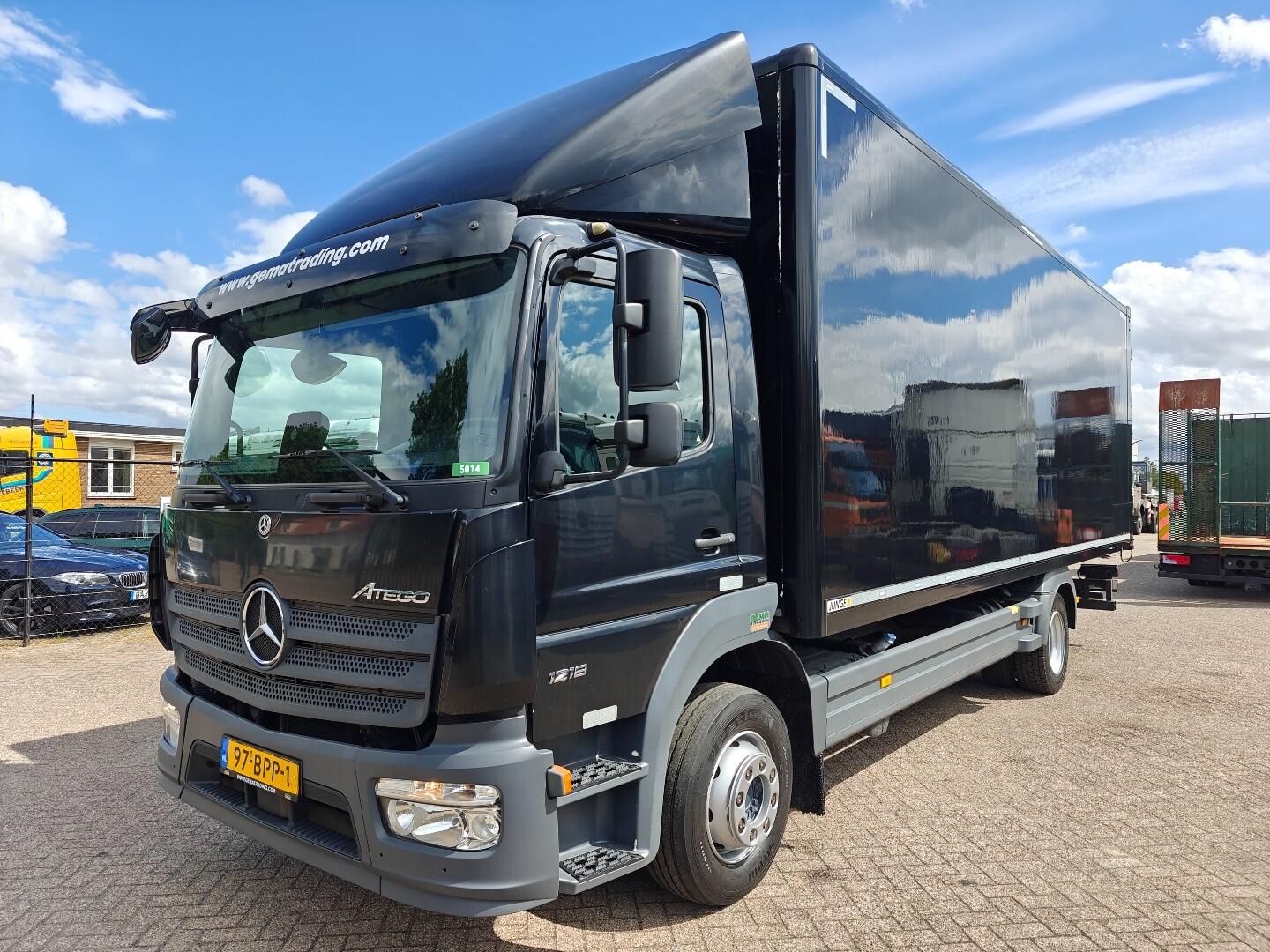 Mercedes-Benz Atego 1218 4x2 DagCabine Euro6D - Vol Blad - 7,2m Junge Box - Automaat - SmartTacho V2 - Airco | Vrachtwagens | Gesloten bak