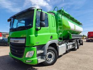 DAF CF 440 FAN 6x2/4 SpaceCab Euro6 - Voeder Silo Heitling 31.000L - 5 Compartimenten - Gardner Denver Compressor