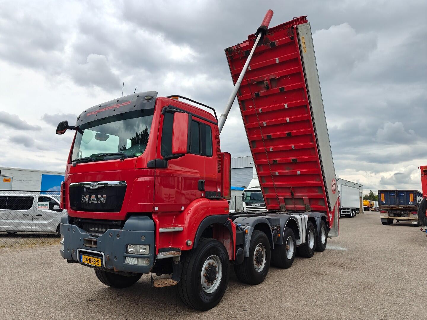 MAN TGS 49.440 10x8/6 DagCabine Euro5 - Kipper 23,5 m3 - MilieuKleppen - BladGeveerd | Vrachtwagens | Kipper