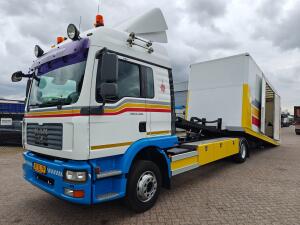 MAN TGM 12.280 4X2 BL 4x2 SlaapCabine Euro4 (6CIL) - Falkom FAS6000 GeslotenOpbouw  RemoteControl + 3600KG Lier - 405.000km Origineel - TOP!