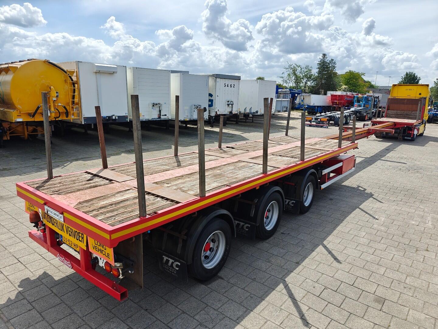 Nooteboom OVB-48-03V 29.10m (Dubbel) 15.40m UitSchuifbaar - 3 StuurAssen (Afstandbediening) - SAF Assen TrommelRem | Trailers | Platte bak