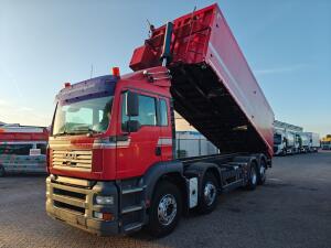 MAN TGA 35.410 8x2/4 DagCabine Euro3 - AluKipper 33,4 m³ - HandGeschakeld - AfdekZeil - Belgische Registratie