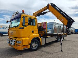 MAN TGA 26.320 6x2/4 DagCabine Euro4 - OpenLaadBak 7m + Fassi F230-3 + VangMuilKoppeling - 02/2027 APK