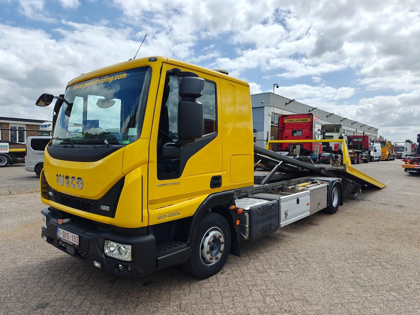 Iveco EuroCargo 120-220L 4x2 DagCabine Euro6C - Jige Simplex 5T  + Dubbele Lier + Bril + Remote Control | Vrachtwagens | Bergingswagen