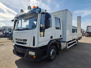 Iveco 140E25 EuroCargo 4x2 DubbelCab (7pers) Euro 6 - 6CIL - AluMac Box + Rampen - Rockinger VangMuil