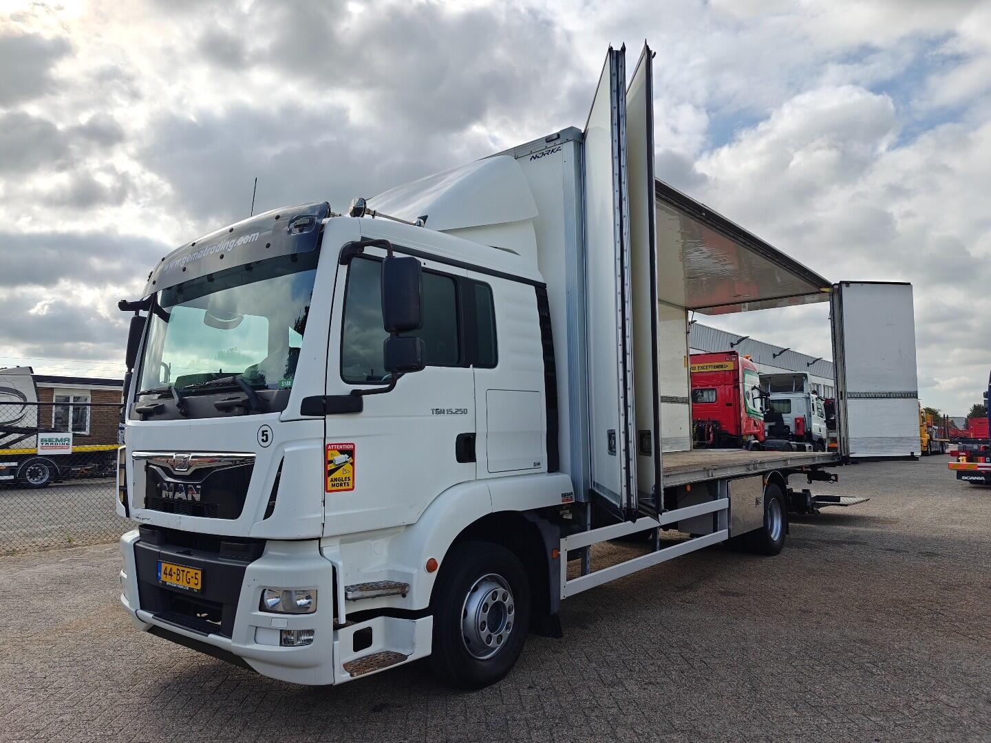 MAN TGM 15.250 4x2 SlaapCabine Euro 6 - Norka Box - ZijDeuren - Zepro 1.500KG - Vollucht - SmartTacho V2 | Vrachtwagens | Gesloten bak