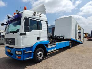 MAN TGM 12.280 4x2 SlaapCabine Euro4 (6CIL) - Falkom FAS6000 GeslotenOpbouw  RemoteControl + 3600KG Lier - 406.000km Origineel - TOP!