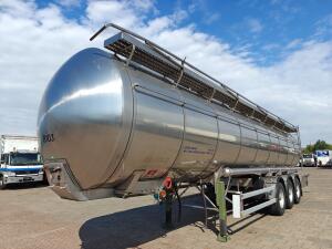 Parcisa C8122 Geisoleerde RVS Tank 35.500L - 3 Compartiments - (ADR / Chemie) - BPW SchijfRemmen