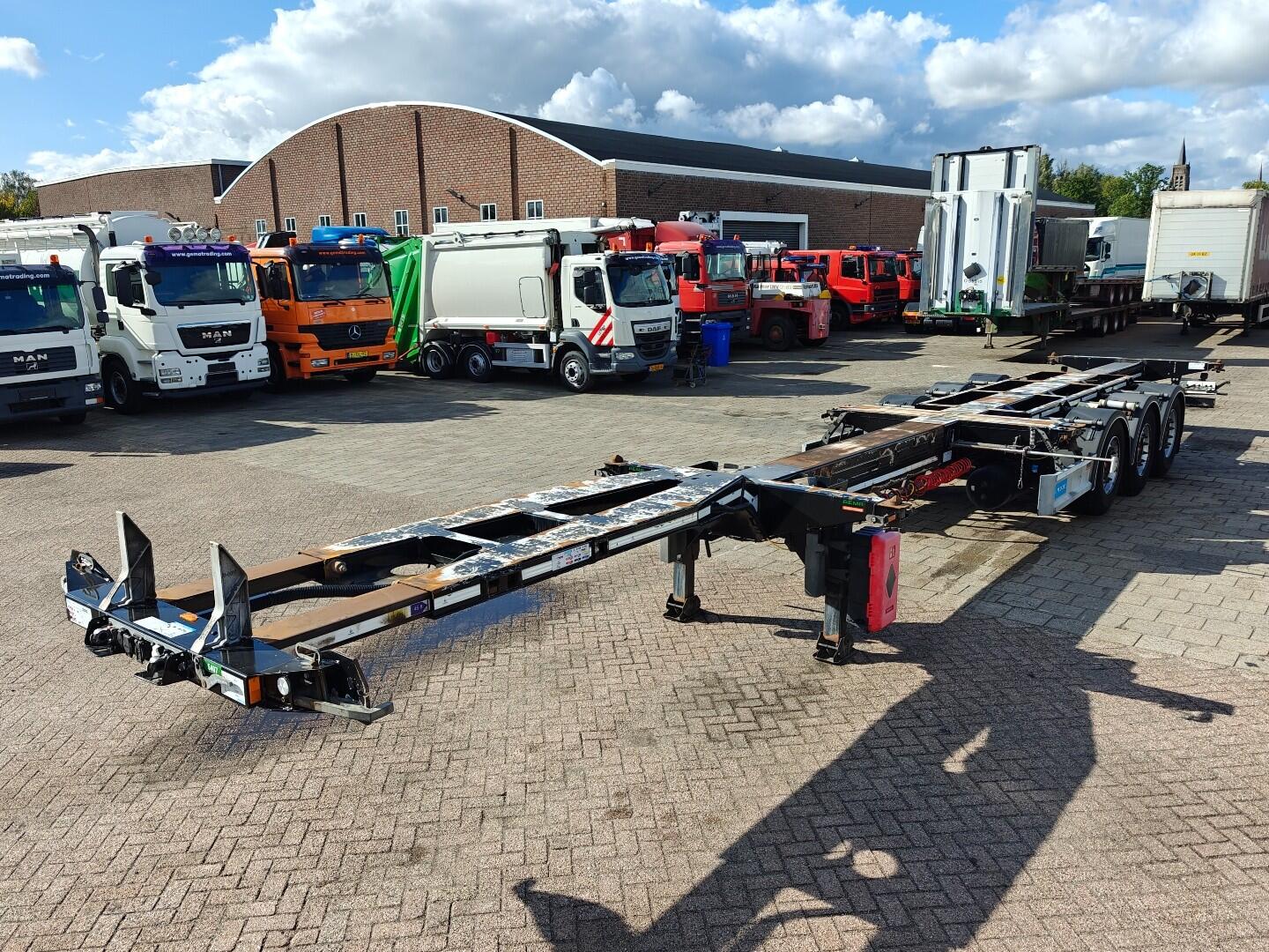 D-Tec FLEXITRAILER Multi - 3x Uitschuifbaar - LiftAs - 4829KG - SAF SchijfRemmen | Trailers | Containertransport