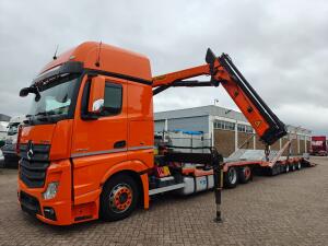 Mercedes-Benz Actros 6x2/4 BigSpace Euro6C Palfinger PK12.501 RemoteControl - Lier 3.6T + Polkon Aanhanger
