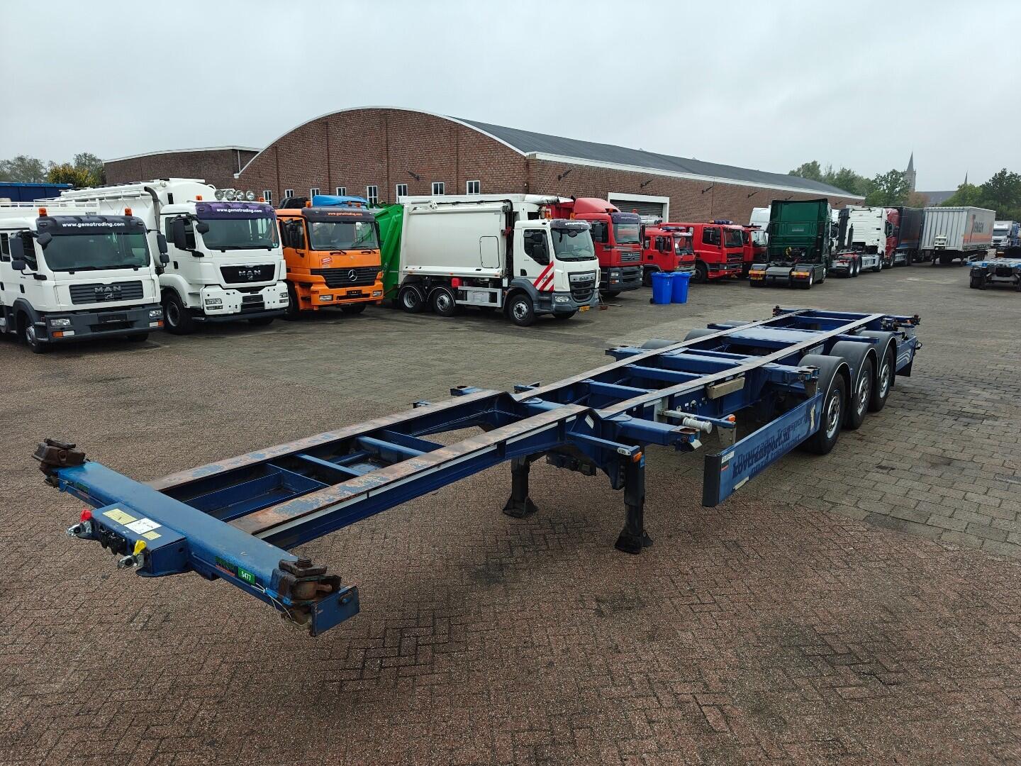 Burg BPO 15-27 CZXFX Vast - 2x20ft 30ft 40ft - 4710 KG - LZV - 2x LiftAssen - SAF SchijfRemmen | Trailers | Containertransport