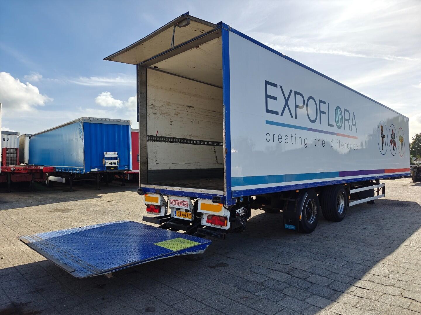 Groenewegen DR0-14-18B GeslotenBak 13.6m + Laadklep 2000KG - Lift/StuurAs - BPW SchijfRemmen 01/2027 APK | Trailers | Gesloten bak